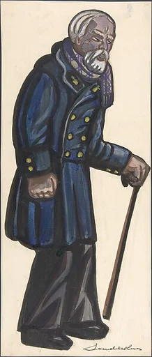 Old man with a cane