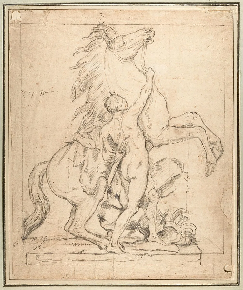 Study for one of the 'Chevaux de Marly' — Guillaume Coustou the Elder