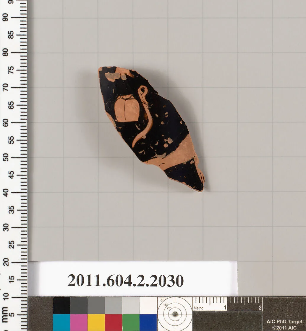 Terracotta fragment of an alabastron (perfume vase)? — Unknown