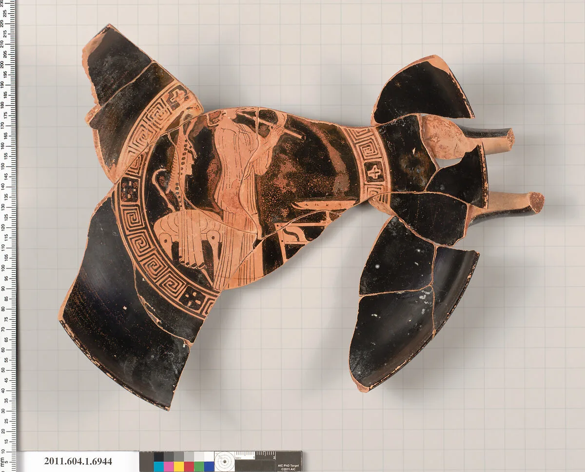 Terracotta fragment of a kylix (drinking cup) — Unknown