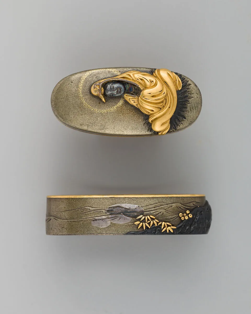 Sword-Hilt Collar and Pommel (Fuchigashira) — Unknown