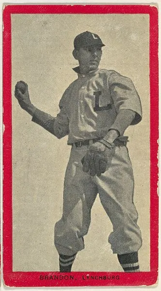 Brandon, Lynchburg, Virginia League, from the Baseball Players (Red Borders) series (T210) issued by Old Mill Cigarettes — Old Mill Cigarettes, Virginia