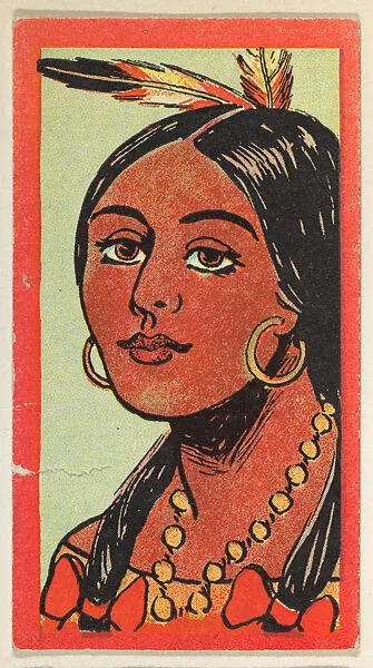 Queen of Alequippa, from the "Indian Series" (T74), issued with Burley Cubs Cigars and Sweetbriar Cigarettes by the Booker Tobacco Company — Booker Tobacco Company, Lynchburg, Virginia