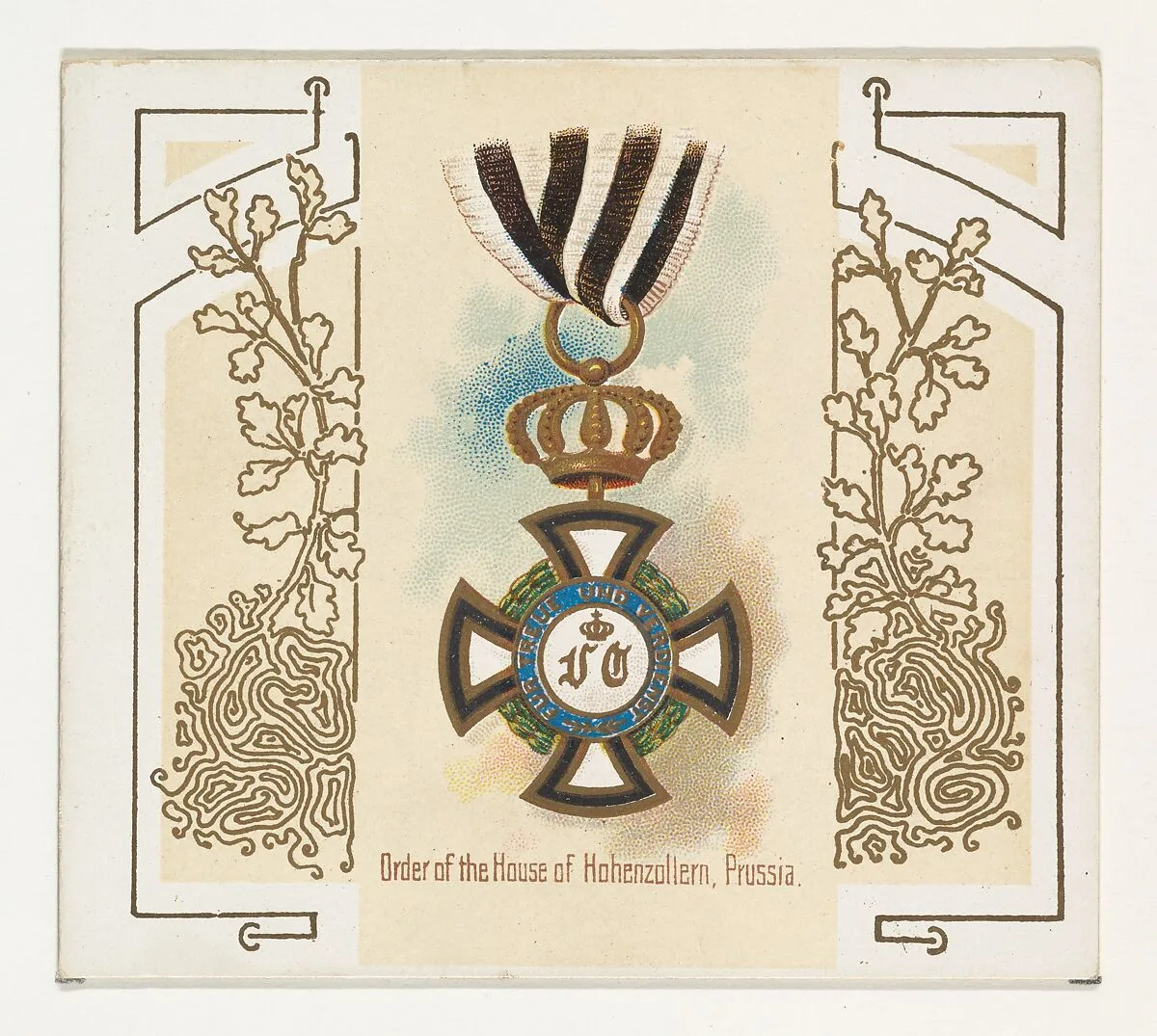 Order of the House of Hohenzollern, Prussia, from the World's Decorations series (N44) for Allen & Ginter Cigarettes — Allen & Ginter|Lindner, Eddy & Claus