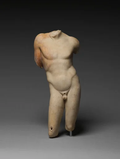 Marble torso of a boy
