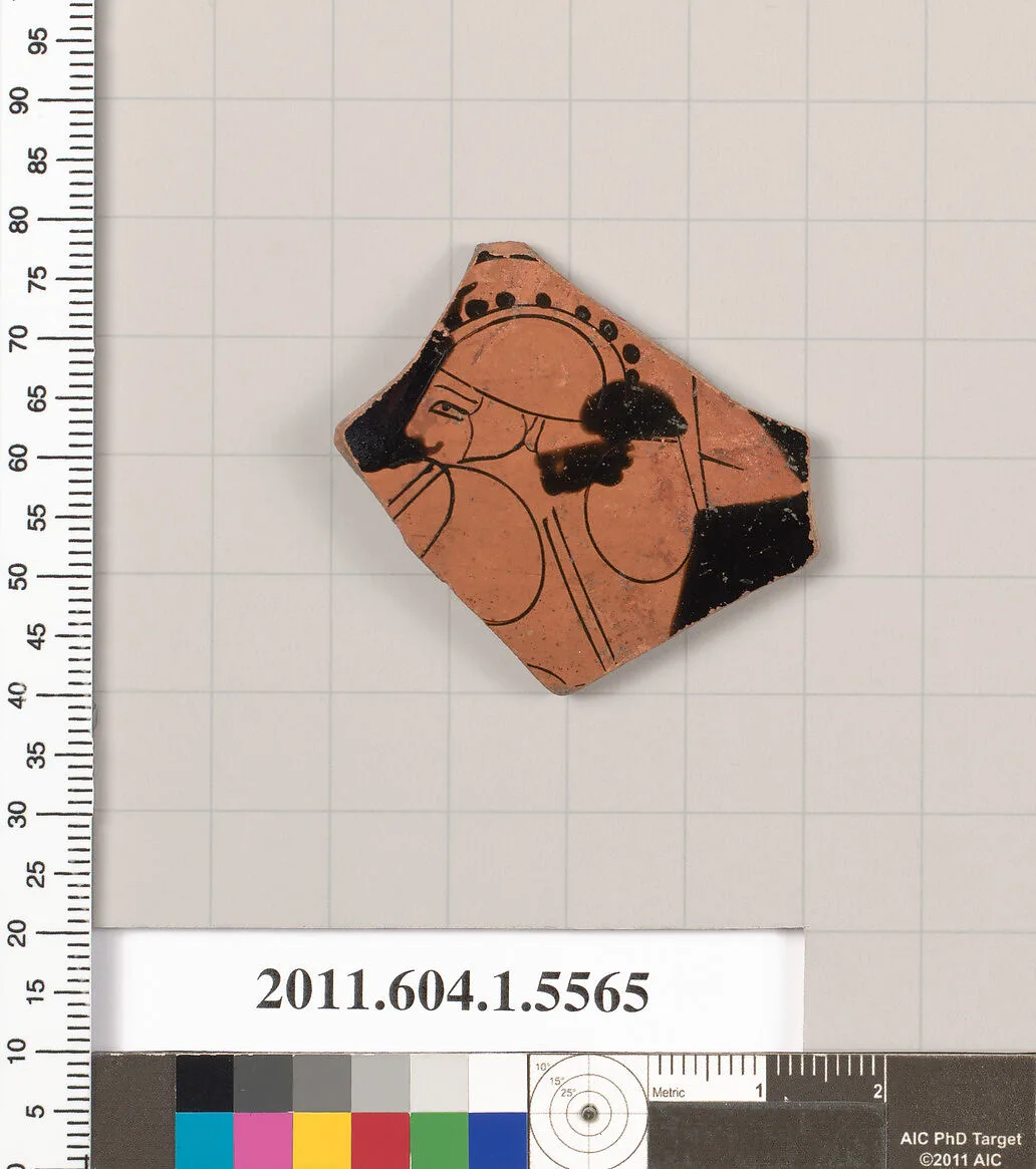 Terracotta fragment of a kylix (drinking cup) — Unknown