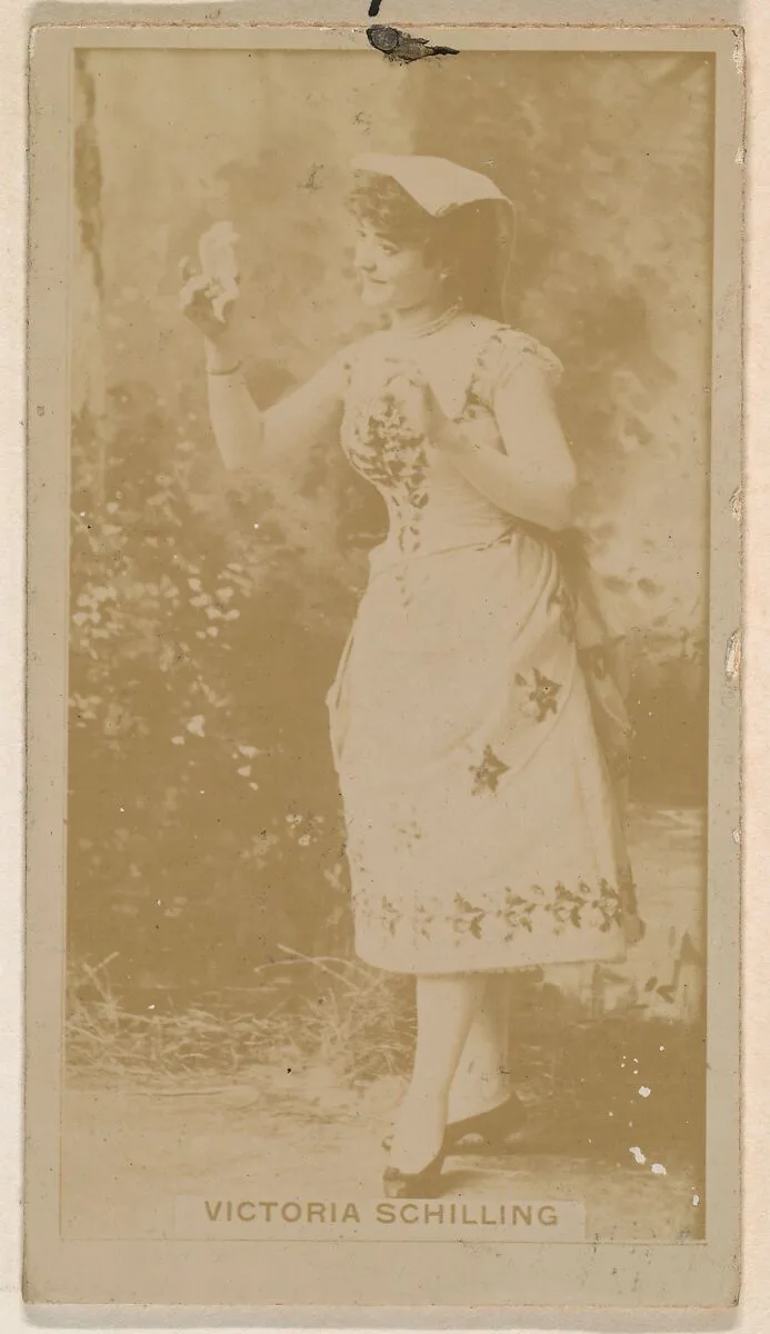 Victoria Schilling, from the Actresses series (N245) issued by Kinney Brothers to promote Sweet Caporal Cigarettes — Kinney Brothers Tobacco Company