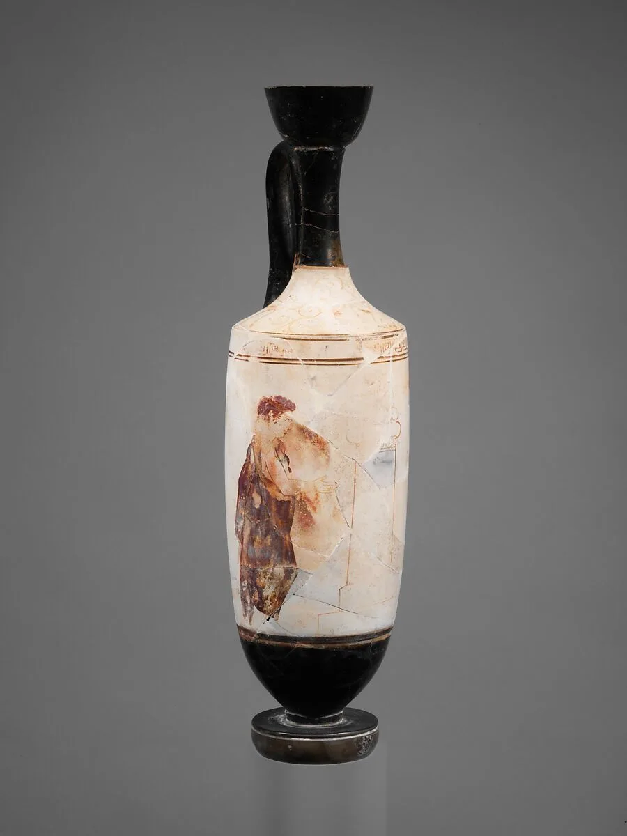 Terracotta lekythos (oil flask) — Bird Painter