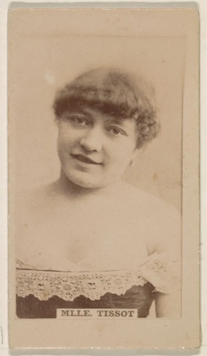 Mlle. Tissot, from the Actresses series (N245) issued by Kinney Brothers to promote Sweet Caporal Cigarettes — Kinney Brothers Tobacco Company
