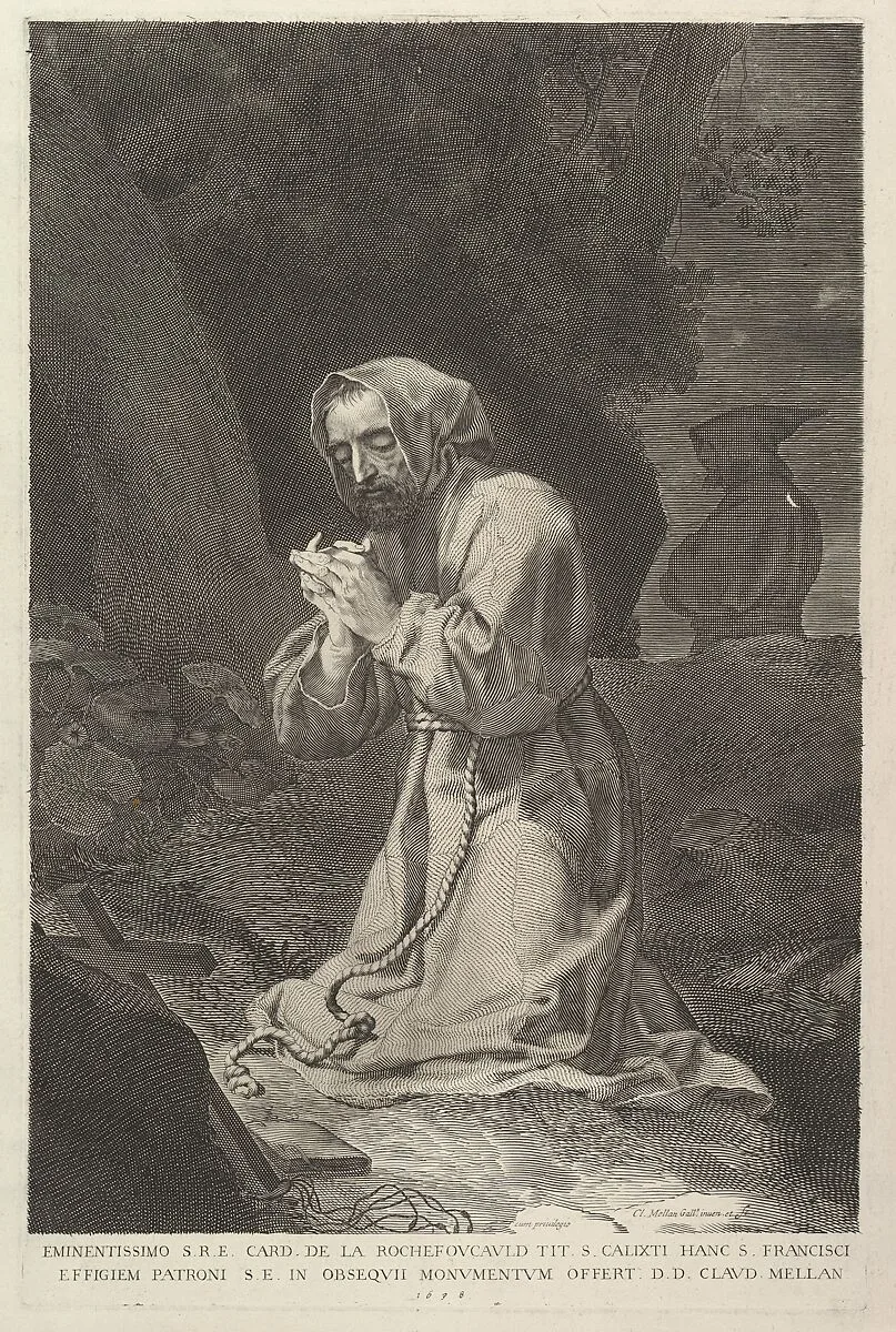 St. Francis of Assisi — Claude Mellan|François de La Rochefoucauld