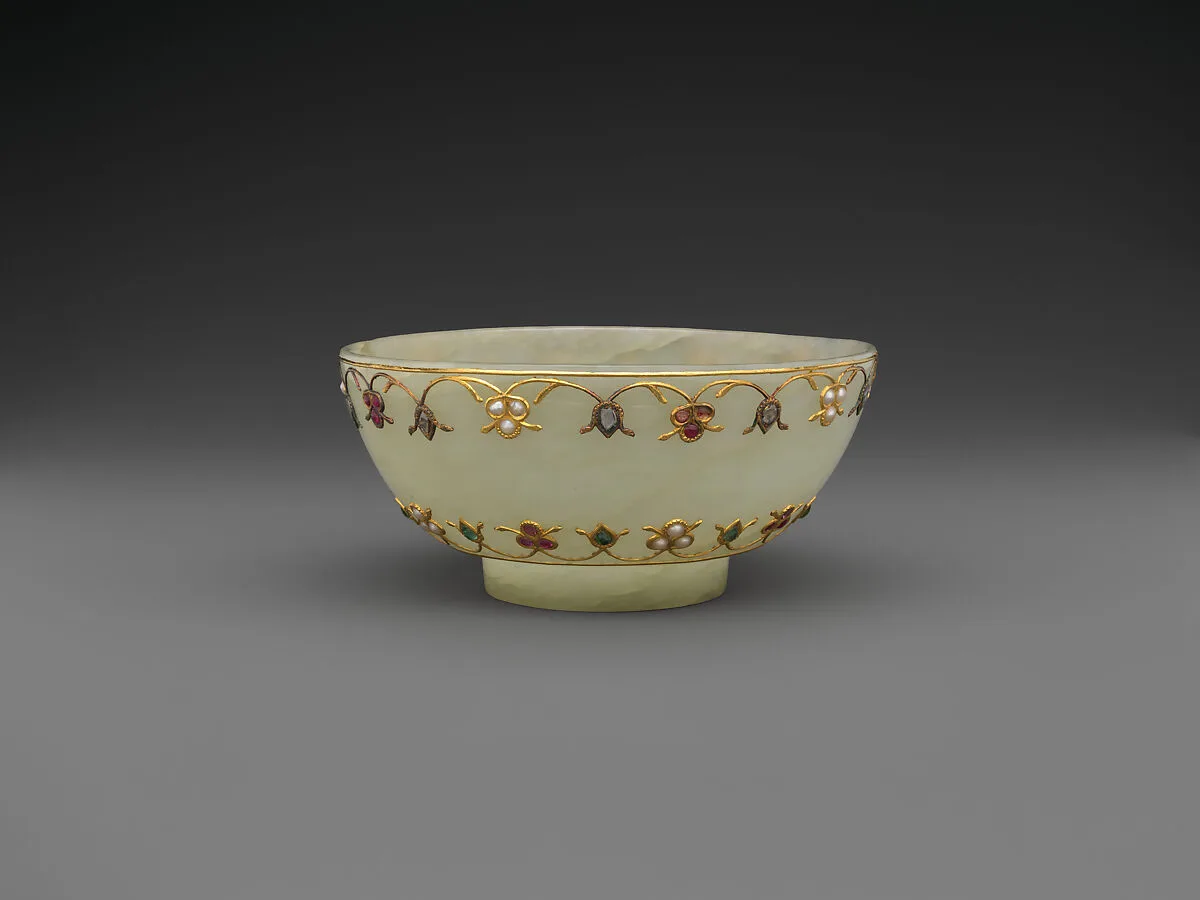 莫臥兒王朝 鑲金嵌寶玉碗|Bowl — Unknown