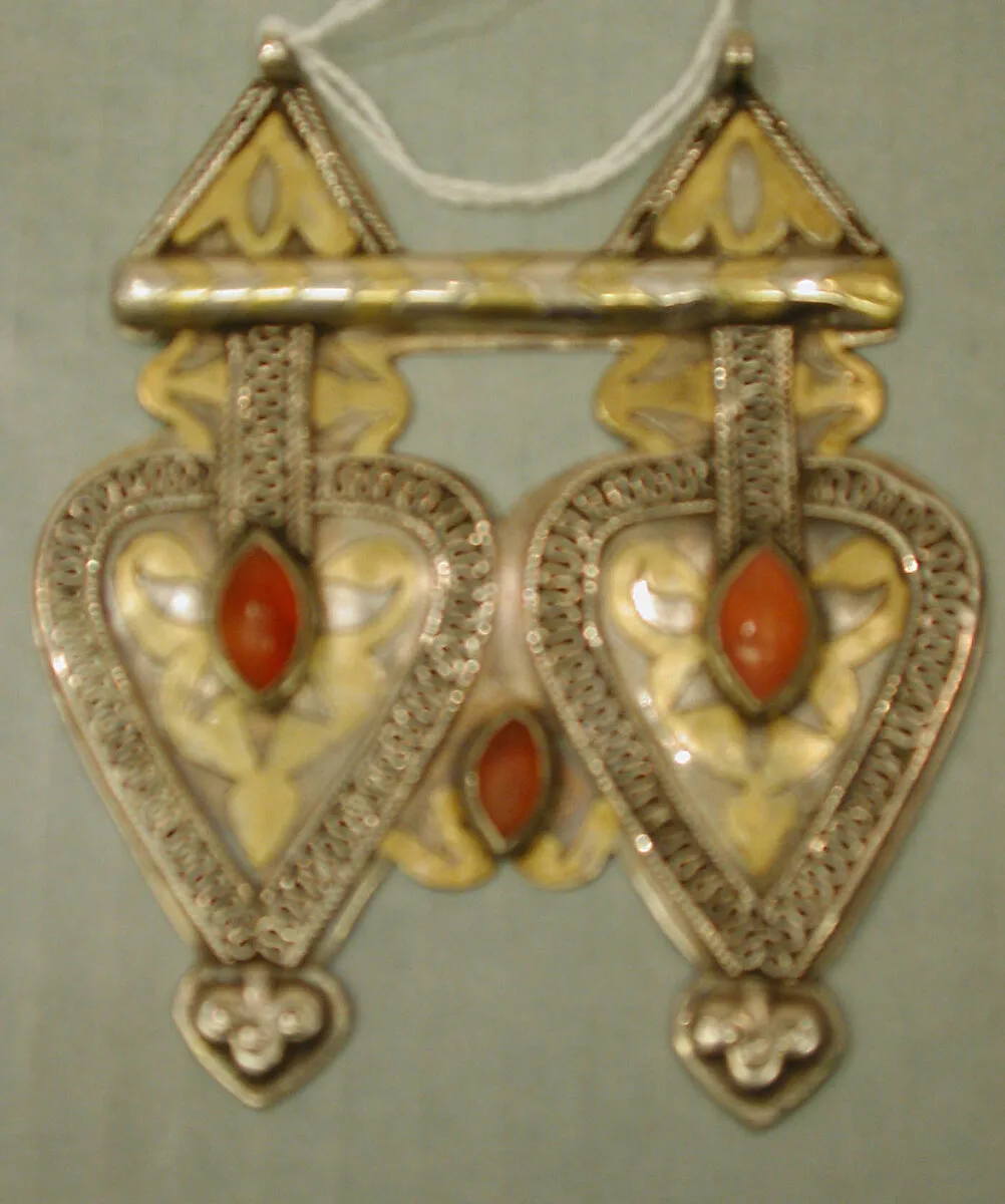 Double Cordiform Pendant, One of a Pair — Unknown