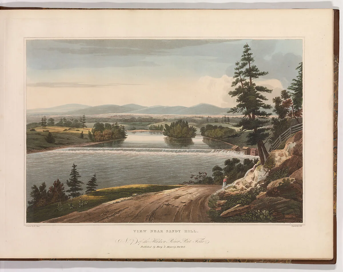 View Near Sandy Hill (No. 7 of The Hudson River Portfolio) — John Hill|William Guy Wall|Henry J. Megarey