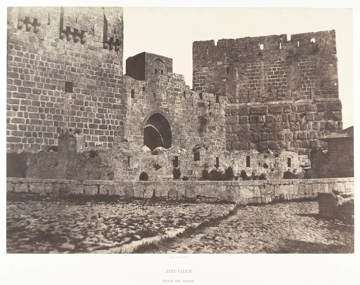 Jérusalem, Tour de David — Auguste Salzmann|Imprimerie photographique de Blanquart-Évrard, à Lille