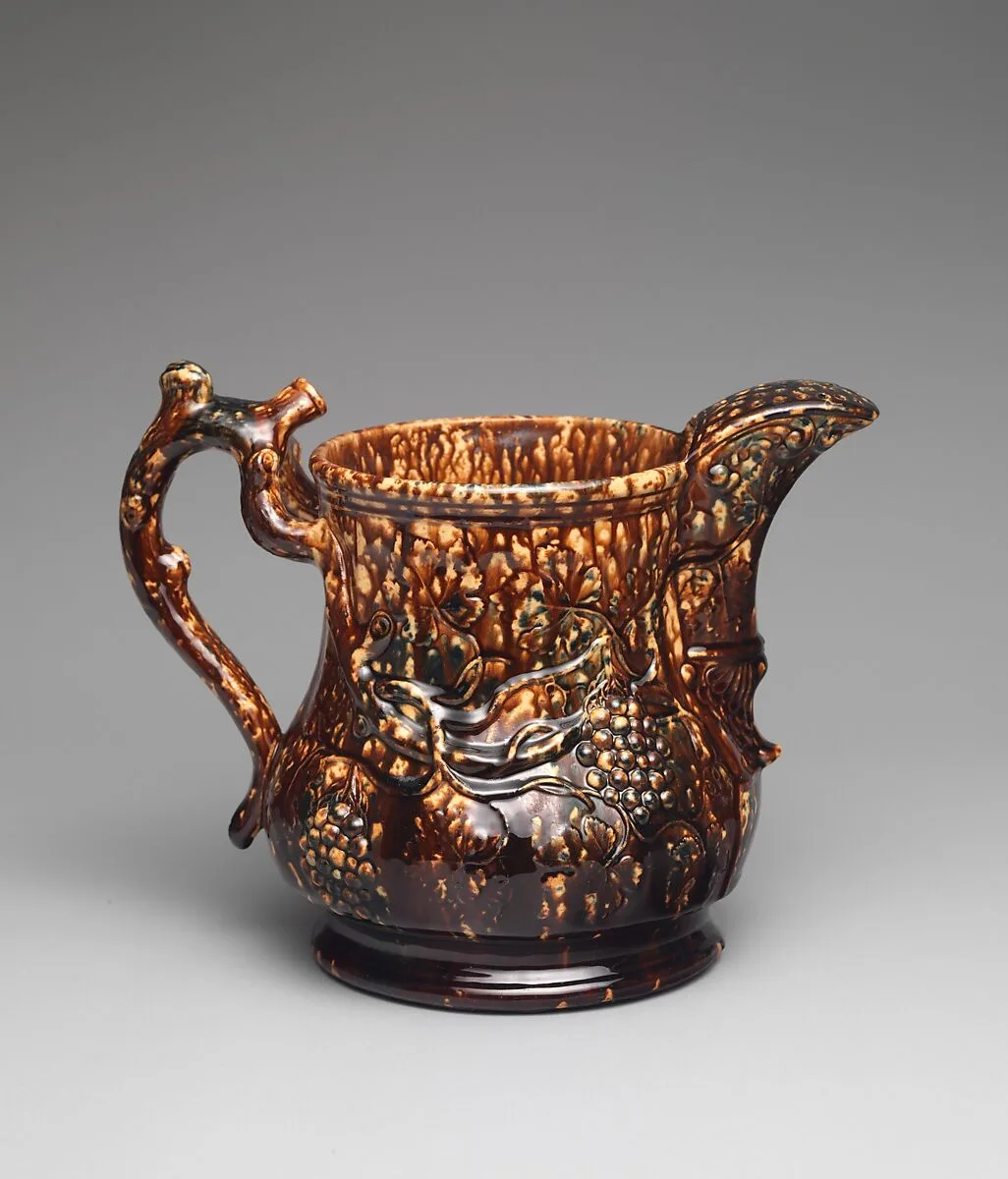 "Grape" ice pitcher — Congress Pottery|Abraham Cadmus