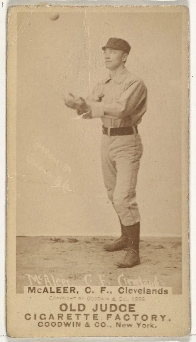 Jimmy "Loafer" McAleer, Center Field, Cleveland, from the Old Judge series (N172) for Old Judge Cigarettes — Goodwin & Company