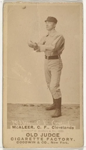 Jimmy "Loafer" McAleer, Center Field, Cleveland, from the Old Judge series (N172) for Old Judge Cigarettes