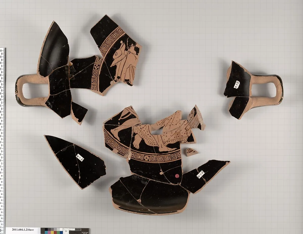 Terracotta fragments of a kylix (drinking cup) — Unknown