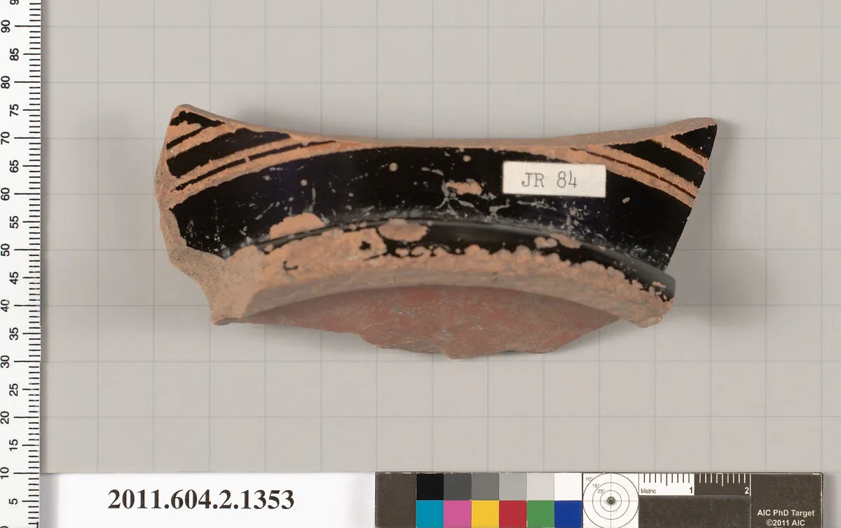 Terracotta fragment of a skyphos (deep drinking cup) — Unknown