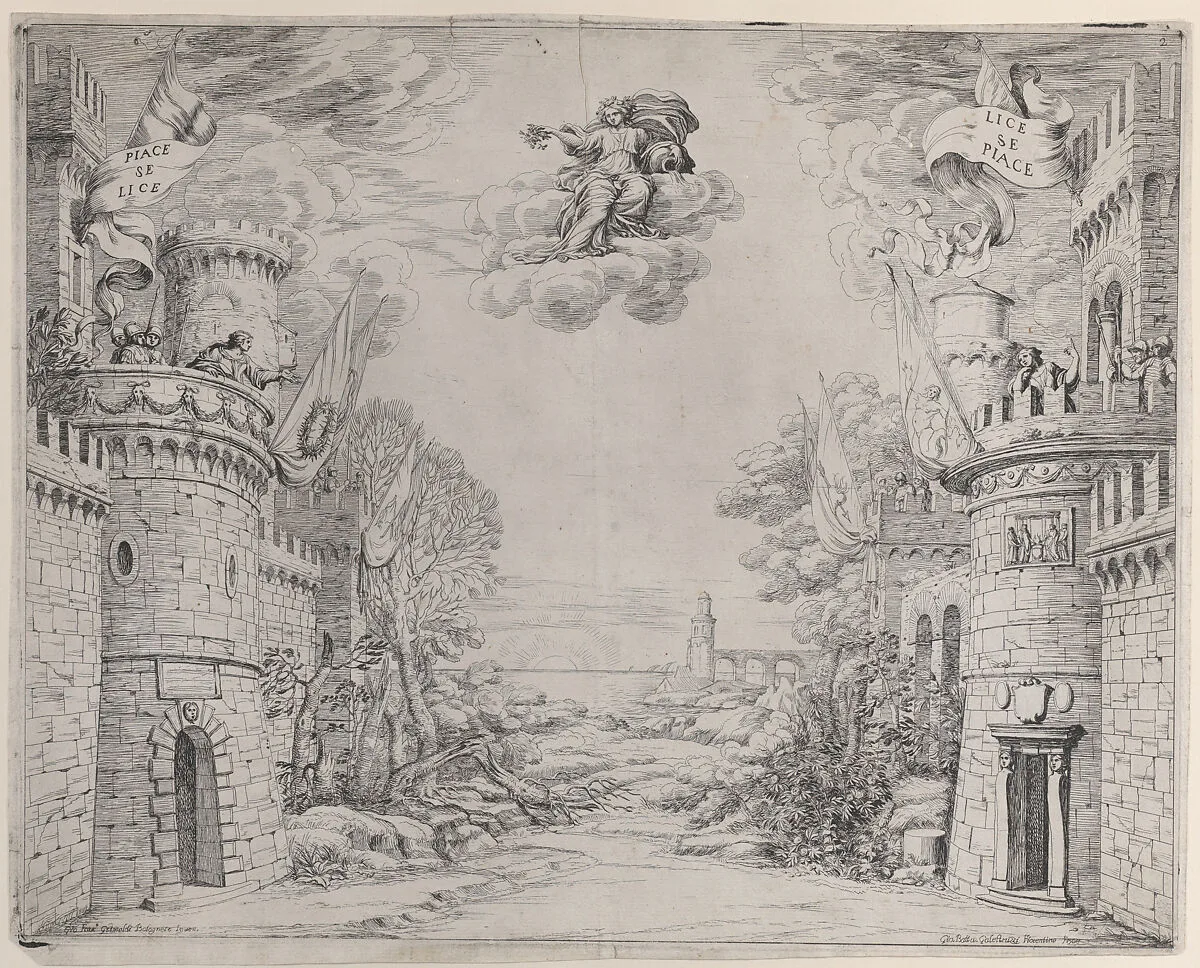 Scene from Il Triompho della Pieta — Giovanni Francesco Grimaldi|Giovanni Battista Galestruzzi