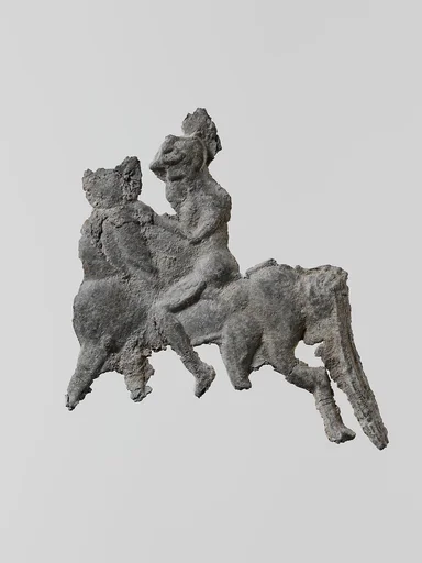 Lead figure of a horseman