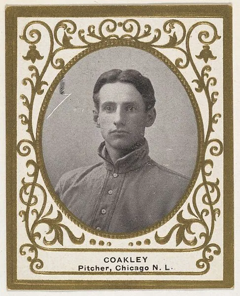 Coakley, Pitcher, Chicago, National League, from the Baseball Players (Ramlys) series (T204) issued by the Mentor Company to promote Ramly and T.T.T. Turkish Cigarettes — Mentor Company, Boston|Carl Homer Studios, Boston