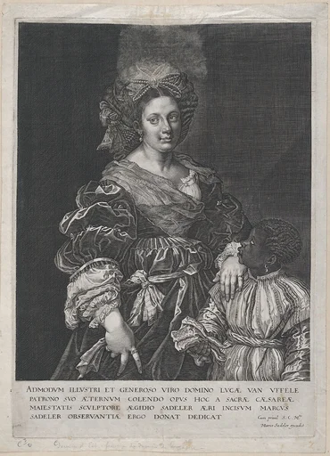 Laura Dianti with a Black Page