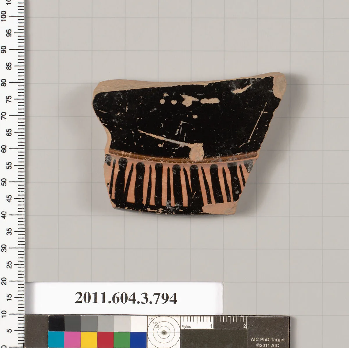 Terracotta fragment of a lid — Unknown