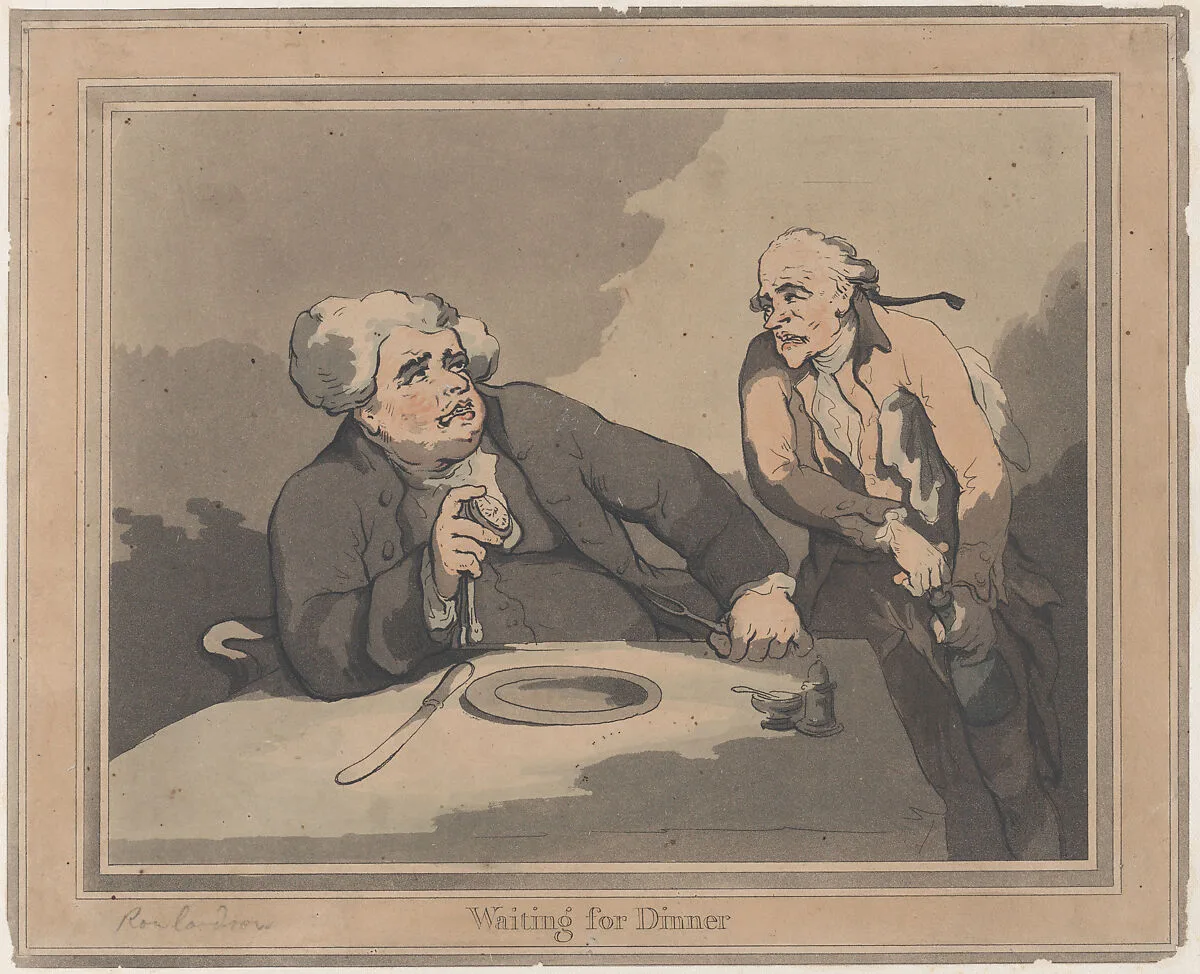 Waiting for Dinner — Thomas Rowlandson|S. W. Fores