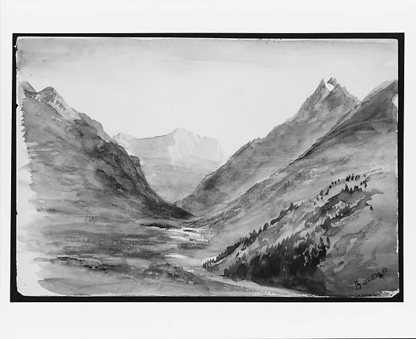 Mountain View at Bormio (from Switzerland 1869 Sketchbook) — John Singer Sargent