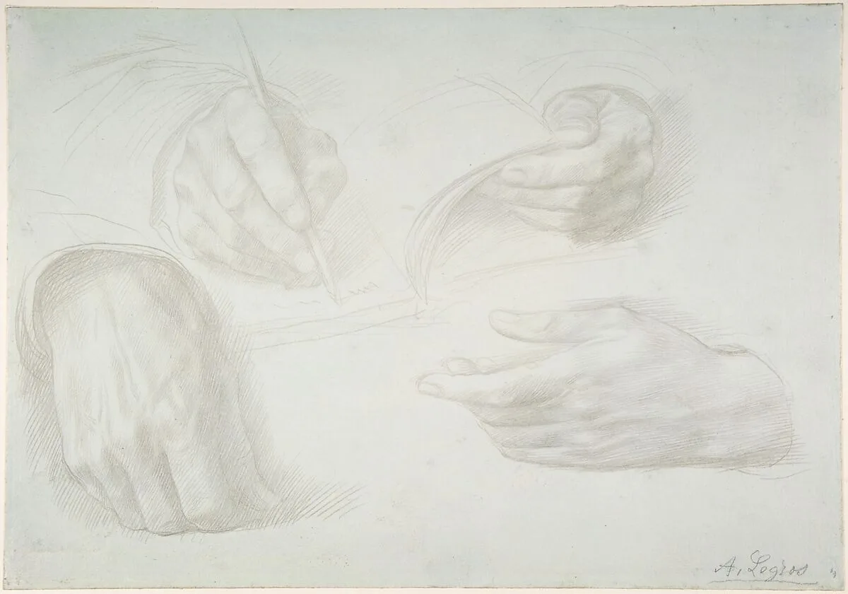 Studies of Hands — Alphonse Legros