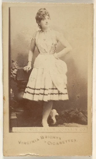 Florence Baker, Corsair Co., from the Actors and Actresses series (N45, Type 6) for Virginia Brights Cigarettes