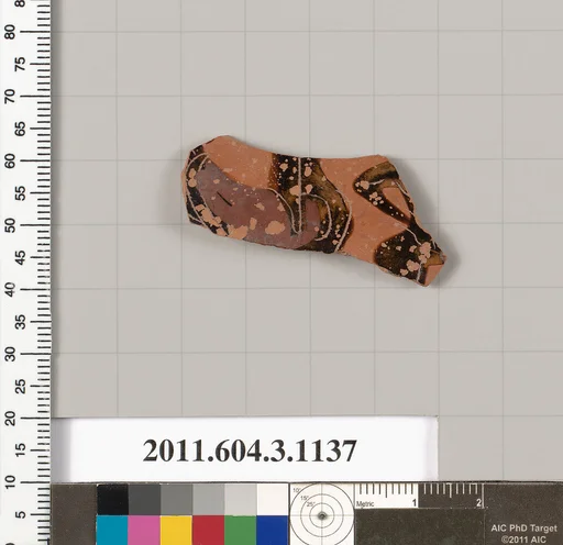 Terracotta fragment of a mastoid (drinking cup with narrow base) or a kyathos (cup-shaped ladle)