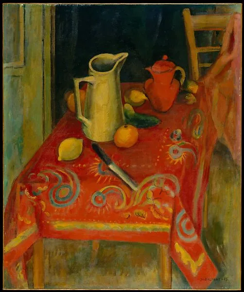 The Red Tablecloth — Samuel Halpert