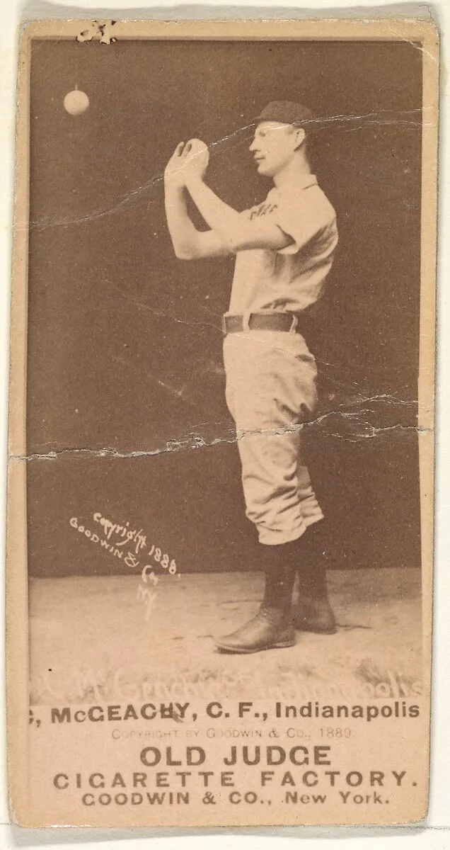 Jack McGeachey, Center Field, Indianapolis, from the Old Judge series (N172) for Old Judge Cigarettes — Goodwin & Company