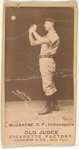 Jack McGeachey, Center Field, Indianapolis, from the Old Judge series (N172) for Old Judge Cigarettes