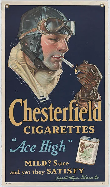 Chesterfield Cigarettes: Ace High — Joseph Christian Leyendecker|Liggett & Myers Tobacco Company