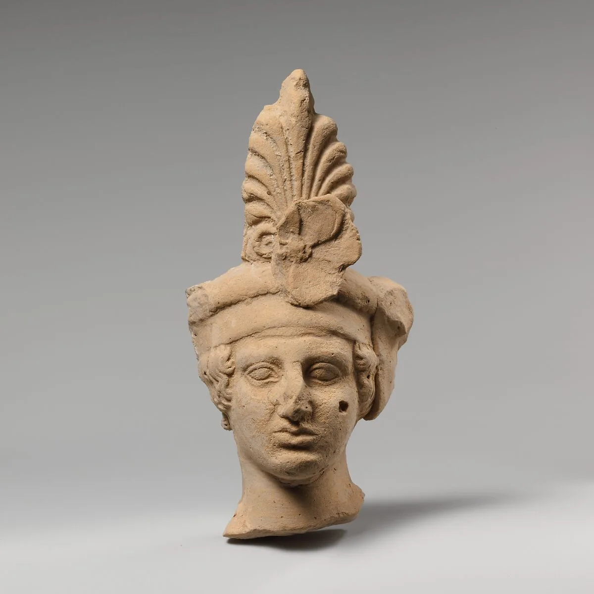 Terracotta head of a young man — Unknown