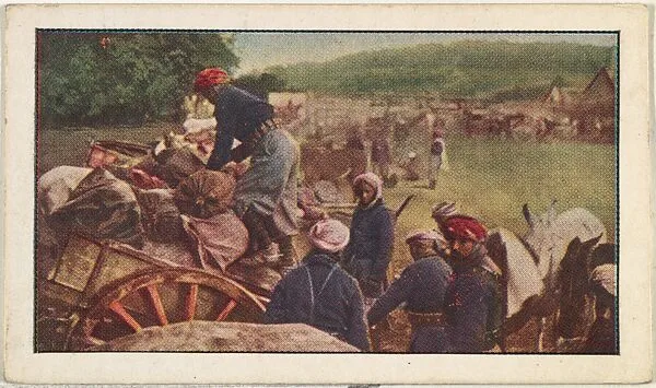 Card No. 118, France Puts Great Trust in Her Colonial Troops, from the World War I Scenes series (T121) issued by Sweet Caporal Cigarettes — American Tobacco Company|Underwood & Underwood