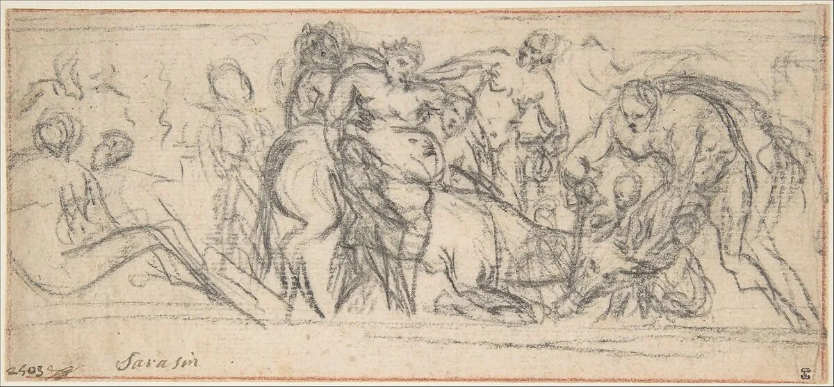 Drunken Silenus Riding on an Ass — Jacques Sarazin