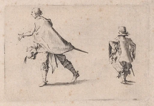 Un Gentilhomme et Son Page (A Gentleman and his Page), from Les Caprices Series B, The Nancy Set
