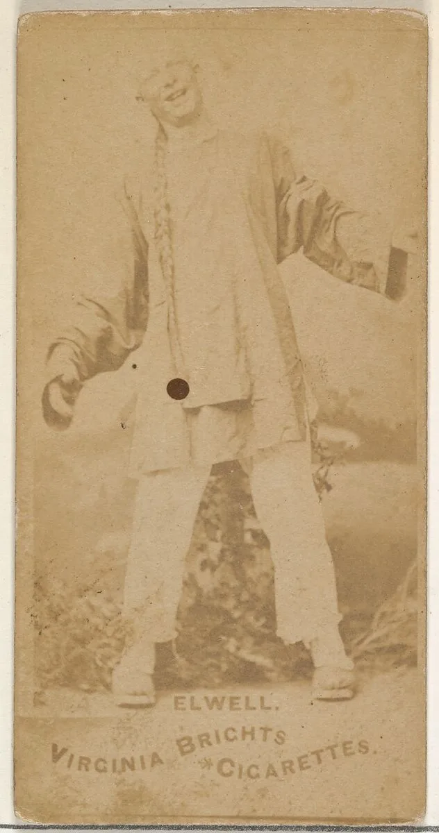 Elwell, from the Actors and Actresses series (N45, Type 1) for Virginia Brights Cigarettes — Allen & Ginter