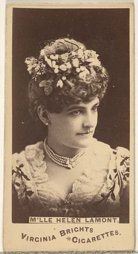 Mlle. Helen Lamont, from the Actors and Actresses series (N45, Type 1) for Virginia Brights Cigarettes