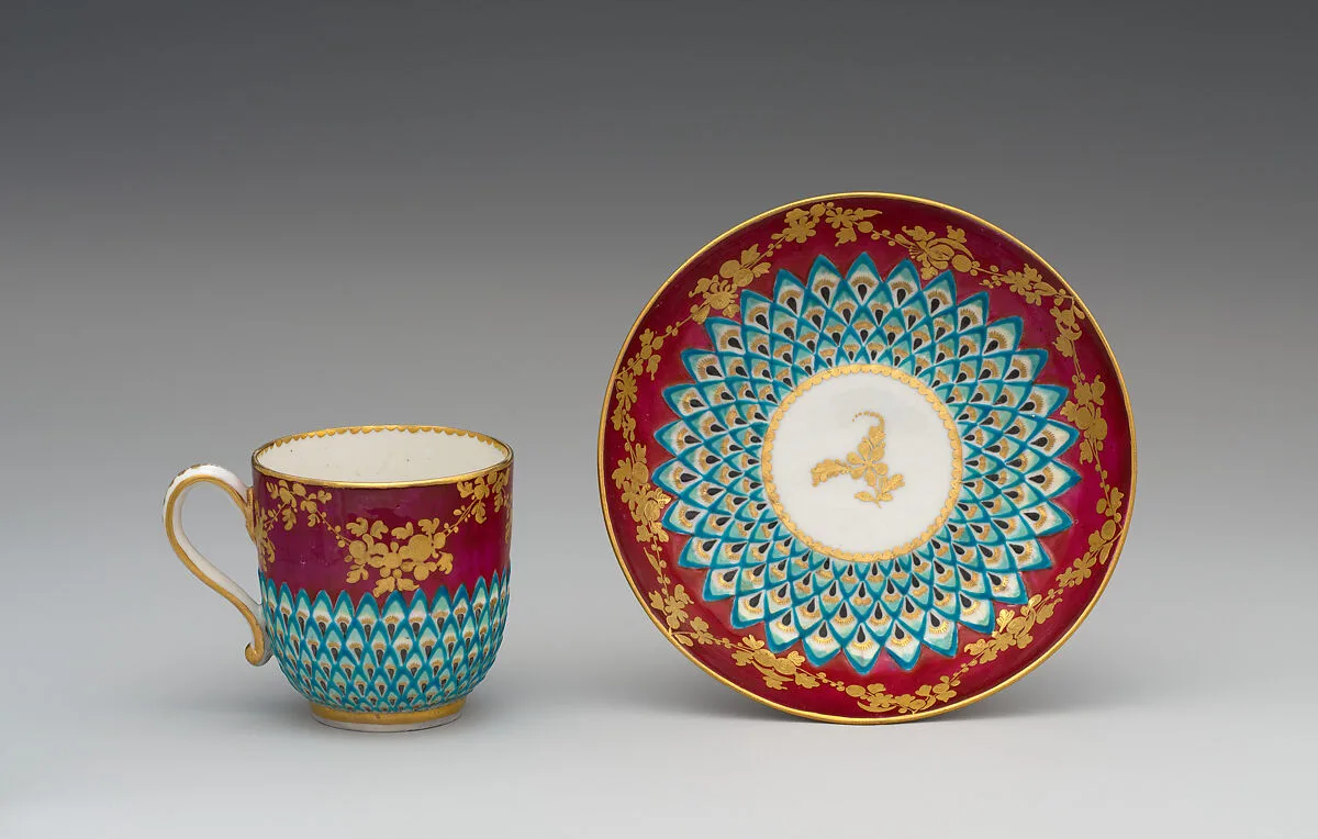 Cup and saucer — Chelsea Porcelain Manufactory|Derby Porcelain Manufactory