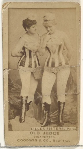Lilles Sisters, Paris, from the Actors and Actresses series (N171) for Old Judge Cigarettes