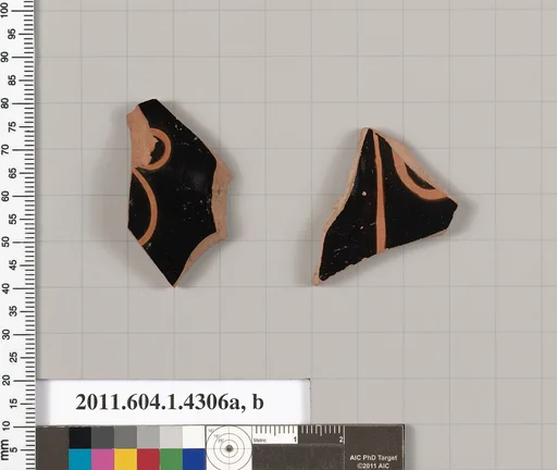 Terracotta fragments of kylikes (drinking cups)