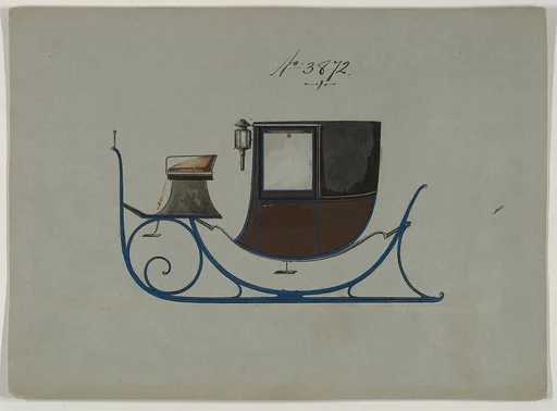 Design for a Booby Hut Chariot Body Sleigh, no. 3872
