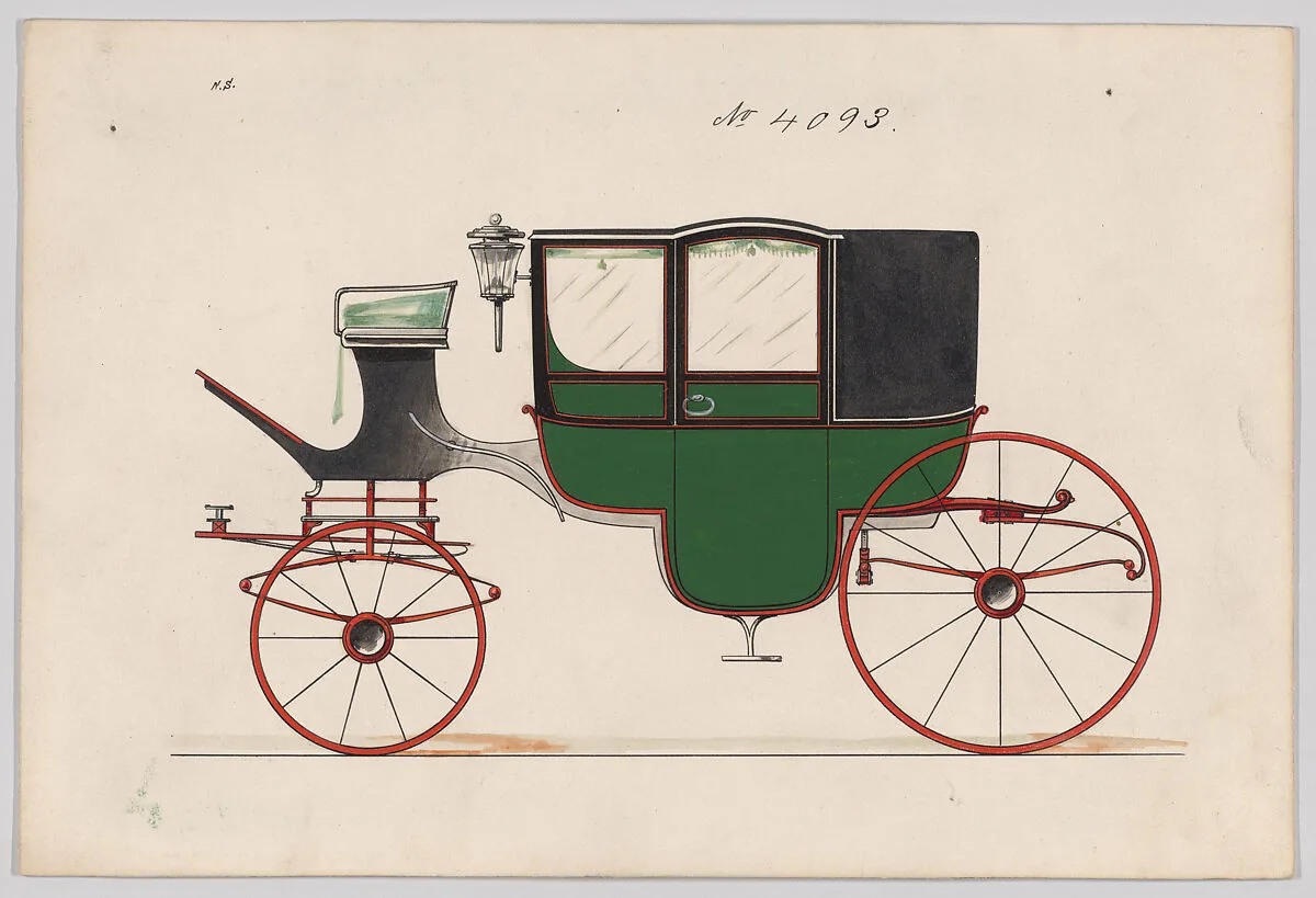 Design for Glass Panel Coach, no. 4093 — Brewster & Co.|Herman Stahmer