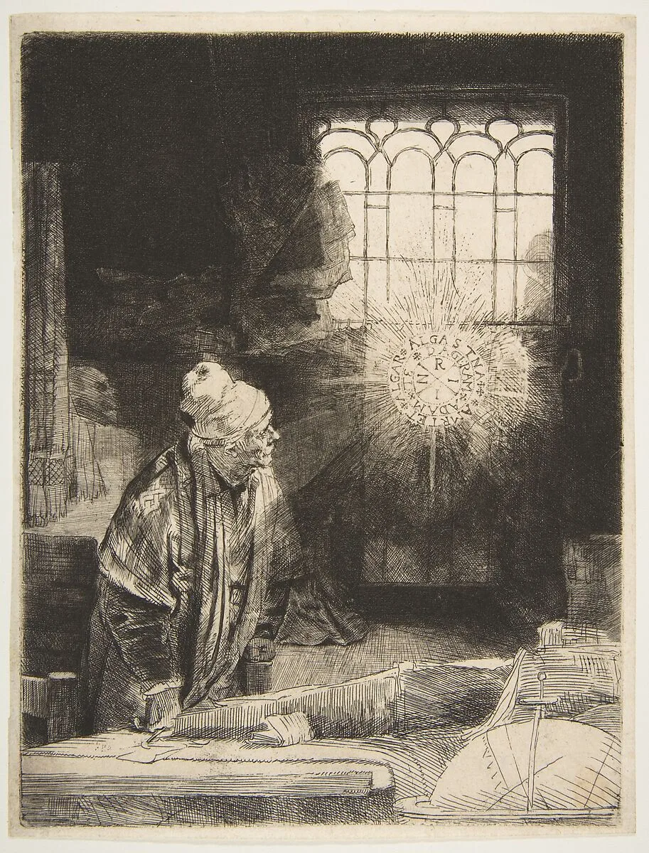 A Scholar in His Study ('Faust') — Rembrandt (Rembrandt van Rijn)