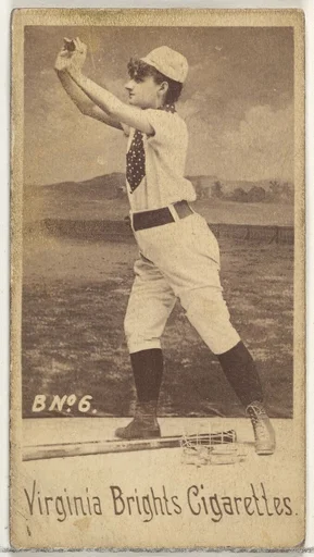 Card 6, from the Girl Baseball Players series (N48, Type 1) for Virginia Brights Cigarettes